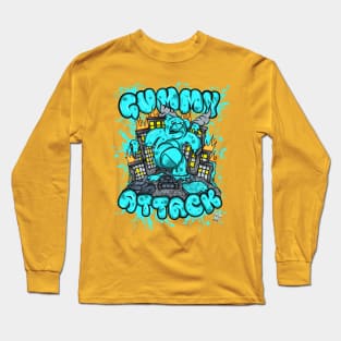 Attack of the Gummybear Blue Long Sleeve T-Shirt